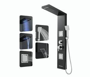 lot 1503 image: Rovogo shower panels system Tower with LED lights
