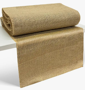lot 2355 image: Burlap Fabric Rolls - Natural Jute Weave (Qty 3)