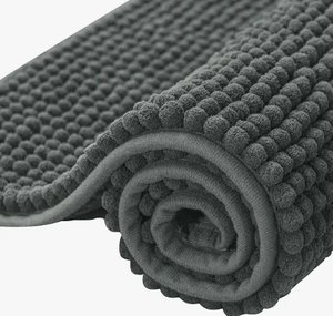 lot 5055 image: Pom Pom Non-Slip Rug Gray