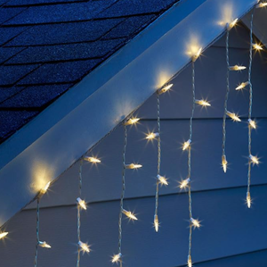 lot 5056 image: Philips 200 Icicle Lights Heavy Duty Clear IndoorOutdoor (2 Sets)