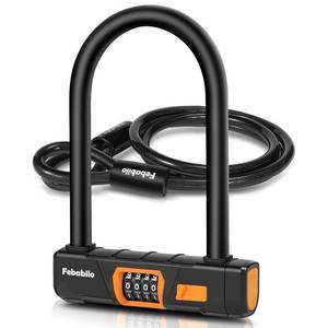 lot 1536 image: Febabilo Combo U Lock with Steel Cable 4-Digit