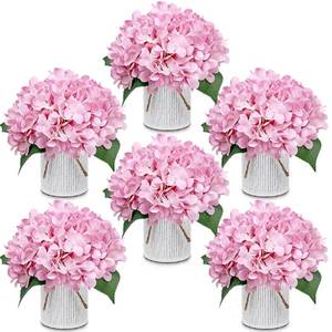 lot 1550 image: DIYDOFUN Artificial Flower Centerpieces Set of 6