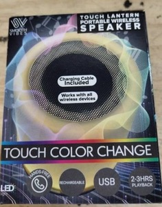 lot 2096 image: Touch Color Change Bluetooth Speaker USB Rechargeable