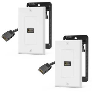 lot 2105 image: VCELINK 4K HDMI Outlet Wall Plate 1-Port Kit 2-Pack