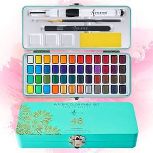 lot 2120 image: Artistro Vivid Watercolor Paint Set with Palette