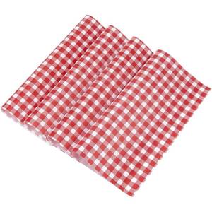 lot 2163 image: Naturalabel Red and White Check Deli Paper, 12x12, 100 Sheets