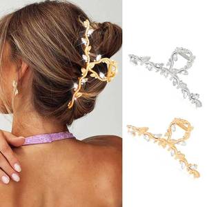 lot 2196 image: Gortin Rhinestone Claw Clips Gold Metal Hair Claw Clips for Thick Hair Large Fan