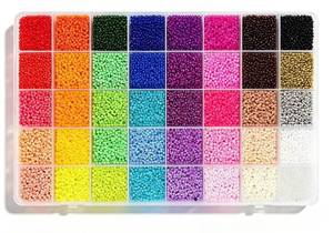 lot 2197 image: Ywmimn 40 Colors 2mm Glass Seed Beads Kit, 18500 PCS