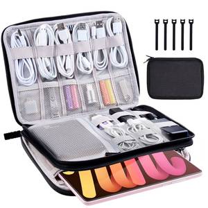 lot 2225 image: CNPOP Electronics Organizer Travel Case Double Layer