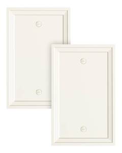 lot 2227 image: Treewell Bamboo Fiber Blank Wall Plate 2-Pack