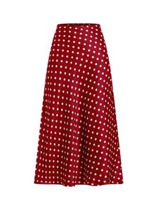 lot 2324 image: MakeMeChic Womens Polka Dots Satin Midi Skirt Xl