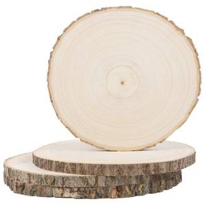 lot 2336 image: 4 Pc Large Natural Wood Slices 7-8.5 Inches