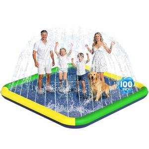 lot 7496 image: Splash Pad, EPN Non-Slip Splash Pad for for Kids & Dogs, 140 x 100 Inch