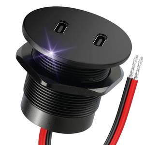 lot 8383 image: Obeaming 50W 12V Dual USB-C PD 3.0 Car Charger