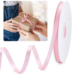 lot 8395 image: Herain Satin Ribbon 14 Inch 50 Yards Pink