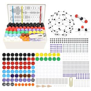 lot 9511 image: RELIANCER Molecular Model Kit,444PCS Organic Molecular Chemistry Set wC60,Atoms,Bonds,Molecular Structures Building Kit for Chemistry Learning,STEM Science Kits for Teachers,Students,Young Scientists