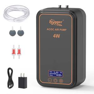 lot 9512 image: hygger Rechargeable Aquarium Air Pump, Lithium Battery Powered Multifunctional Fish Aerator Pump with Accessories for 5-200 Gallons, Quiet Dual Outlets Aquarium Bubbler for Fish Tank Outdoor-Fishing