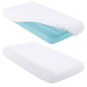 lot 9536 image: Entisn Kids Air Mattress Fitted Sheet White, 34.5x62x7 Inch, 2 Pack
