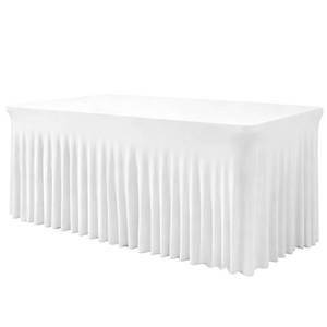 lot 9539 image: BDDC One-Piece Spandex Table Cloth Skirt for 6FT Rectangle Tables