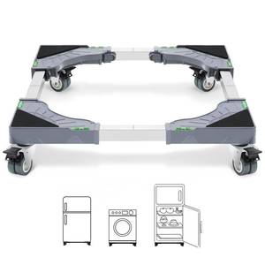 lot 9548 image: W B D WEIBIDA Appliance Dolly Cart with 4 Locking Twin Wheels Mini Fridge Stand Adjustable Furniture Mover Mobile Roller Base for Washing Machine, Dryer, Refrigerator, Laundry Pedestal