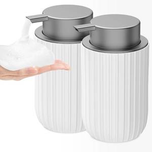 lot 9554 image: Ceramic Foaming Soap Dispenser, 12 oz Bathroom Foam Hand Soap Dispenser, Refillable Lotion Soap Dispenser with Removable Pump for Kitchen Hand Wash Dispenser, Modern Home Decor(2Pack-White)