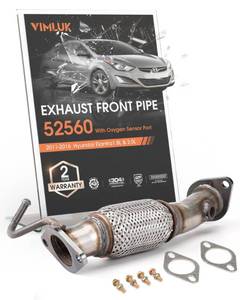 lot 9570 image: VIMLUK Exhaust Flex Pipe Direct Fit for 2011-2016 Hyundai Elantra 1.8LGTCoupe 2014-2016 GT 2.0L Federal Emissions wO2 Port OEM 286103X300(VK-52560)