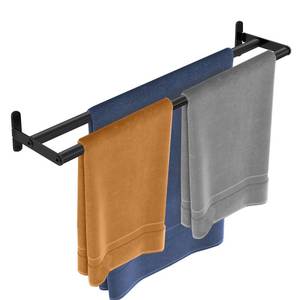 lot 10122 image: XEENEW Double Towel Bar, 24 Inch Towel Racks for Bathroom, Stainless Steel Bathroom Towel Holder, Towel Rack Wall Mounted Towel Hanger Towel Rod, Matte Black