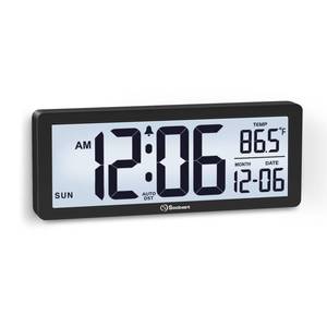 lot 10131 image: Soobest 8.5 Inch Digital Wall Clock Battery Operated, Compact Display