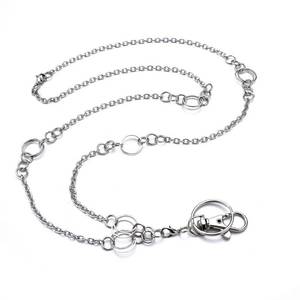 lot 10137 image: LUXIANDA Lanyards for ID Badges, Fashionable Stainless Steel Necklace, Key Chain Name Badge Holder, Detachable Neck Lanyard for Teachers, Doctors, Nurses, Employee, Women, Men