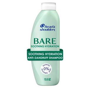 lot 10145 image: Head & Shoulders Anti-Dandruff Shampoo, BARE Soothing Hydration, 1% Pyrithione Zinc, Dry Scalp Relief, Free of Sulfates, Silicones, Dyes, 13.5 Fl Oz