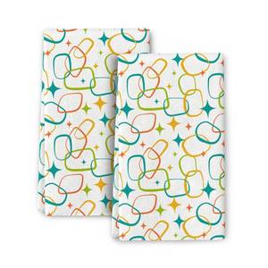 lot 10151 image: Wovoto Mid Century Modern Kitchen Towels Set of 2 Retro Dish Tea Towels