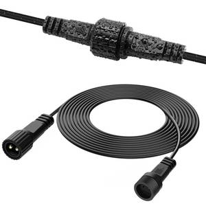 lot 10158 image: CAMANTU 10FT 2Pin Extension Cable, 24AWG IP66 Waterproof Extension Lead Extension Cord for Single Color Outdoor Solar String Lights, Indoor String Lights - 1Pack