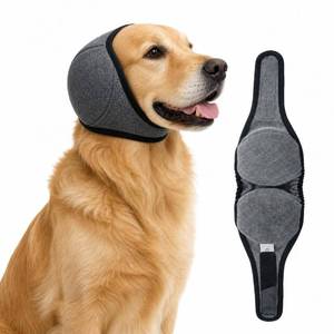 lot 10160 image: Dog Ear Muffs, Noise Cancelling Ear Wrap for Dogs, No Flap Ear Wraps for Dogs Hematoma, Dogs Ear Muffs Noise Protection Firework,Grooming and Force Drying (Large)