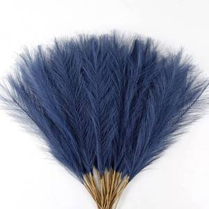 lot 10163 image: Acfruits 30PCS Navy Blue Faux Pampas Grass 17 for Vase Filler Decor