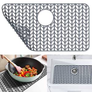 lot 10175 image: JOOKKI Sink Protectors for Kitchen Sink26x14Rear Drain kitchen Sink Mat