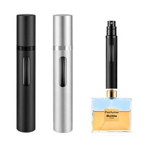 lot 10179 image: YiLianSM 2PCS 10ml Perfume Atomizer Travel Refillable, Bottom-Filling Fragrances Perfumes Bottle, Pocket Atomiser for On the Go (Black & Silver)