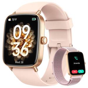 lot 10191 image: Smart Watch for Women, 2 Bands Health and Fitness Watch for iPhoneAndroid, Make Call and Message Notice, 247 Heart RateSleepSpO2 Tracker, 1.85 HD Smartwatch with 120 Sport Modes, IP68 Waterproof