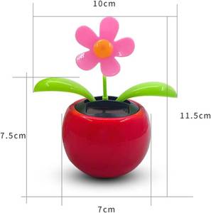 lot 10195 image: Red Solar Dancing Flower Car,Dashboard Decorations,Funny Solar Powered Dancing Flower Pot Car Ornaments Flower Swinging Toy, Dancing Solar,Early Development and Activity