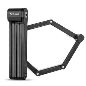 lot 10209 image: Aomiun Folding Bike Lock Anti-Theft High Security Bike Lock Lightweight Compact Foldable Lock Heavy Duty Smart Secure Guard with Keys and Frame Mount for Bikes or Scooters, 34 Unfolding