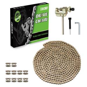 lot 10218 image: XIKOBY 25H Roller Chain 10 Feet 480 Links Compatible with Razor MX650 MX350 MX500 RSF650 Electric Dirt Rocket Bike 47cc 49cc 2 Stroke Gas Scooter Mini Pocket Bike ATV Go Kart Parts with Chain Breaker