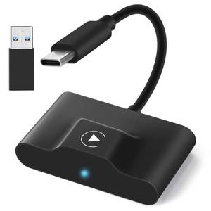 lot 10220 image: Wireless CarPlay Adapter 2026 Upgrade Wireless CarPlay Dongle Convert Wired Car Play to Wireless, Plug & Play, Fast Auto Connect, Compatible with Apple iPhone iOS 10 & OEM-Wired (Black)
