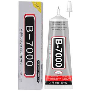 lot 10221 image: 3.7oz B7000 Rhinestone Clear Glue for Jewelry Making, 110 ml Multipurpose Adhesive Jewlery Glue for Fabric, Tumblers, Rhinestones DIY Crafts, Nail Art, Makeup, Shoes, Cell Phones, Tablet, Wood