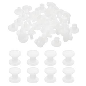 lot 10229 image: PATIKIL 6mm Chicago Screws, 20 Sets Plastic Chicago Screws Slotted Head Binding Post 5.5mm OD Screw Bolts Leather Rivets Fasteners Connectors White for Leather Belt Scrapbook Photo Albums