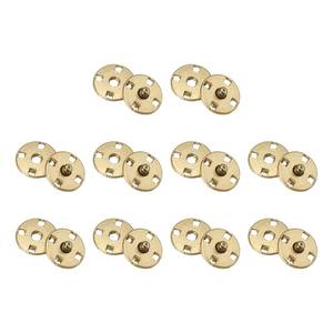 lot 10235 image: uxcell 10Sets Sewing Snap Buttons, 10mm Invisible Press Studs Light Gold