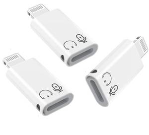 lot 10266 image: Apple MFi Certified 3Pack Lightning Male to USBC Female Headphone Adapter