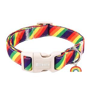 lot 10268 image: Bilsole LGBT Rainbow Dog Collar for Girl Boy Puppy Small Dogs