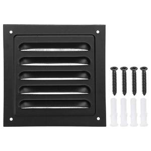 lot 10270 image: PATIKIL 4x4 Aluminum Gable Vent, Exterior Wall Outlet Vent Square Soffit Vent HVAC Louver Air Grille with Built-in Screen for House Attic Garage Ceiling, Black
