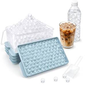 lot 11874 image: Lamesa Mini Ice Cube Trays with Lid and Storage Bin