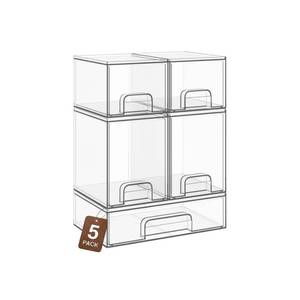 lot 11881 image: TIPGO Clear Stackable Storage Drawers