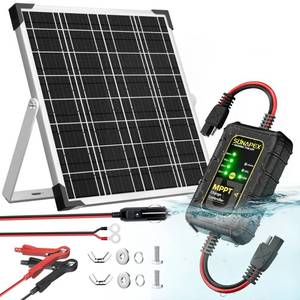 lot 11887 image: Sunapex 25W Solar Trickle Charger 12V Battery Maintainer